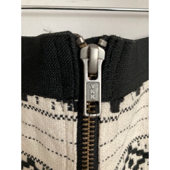 GAP Go West Mini Skirt 8 Cotton White Black Southwest Western Boho - Picture 3 of 7